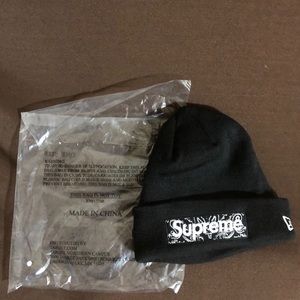 Supreme bandana black beanie authentic new era